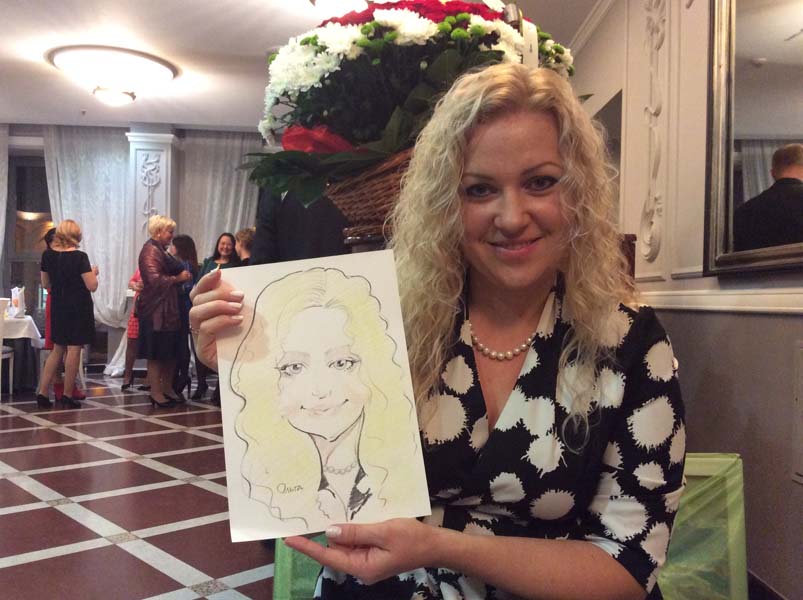 шаржист нарисовал Ольгу