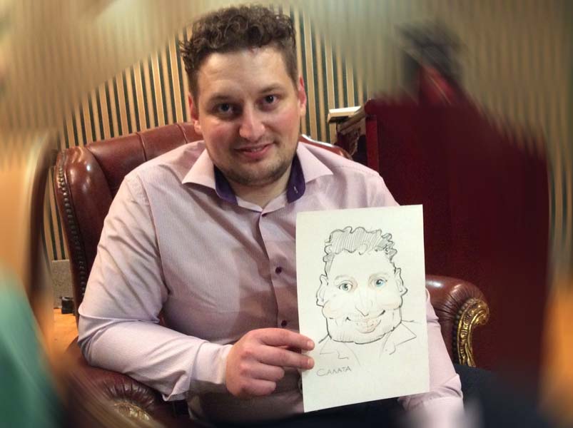шаржист обсудил с Салата тему народ и пьянство
