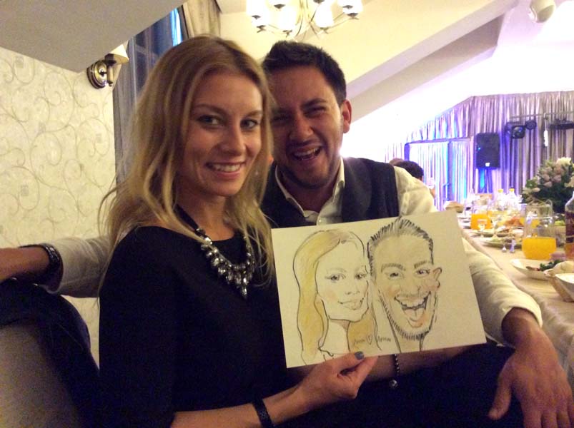 свадьба Артем безудержно хохотал от шаржиста