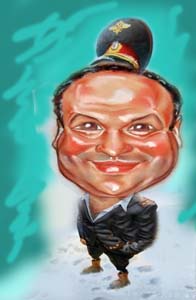 шарж на 23 февраля полковника руки в карманах