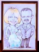 Семейный шарж влюбленных шаржист Михаил, шаржист Мишель