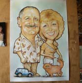 Шарж для любимой женщины с кошкой шаржист Михаил, шаржист Мишель