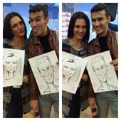 шарж танцовщицы из ансамбля Аллюр