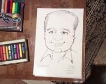 Шарж в Минске и Калининграде мужчина гость из Америки на свадьбе