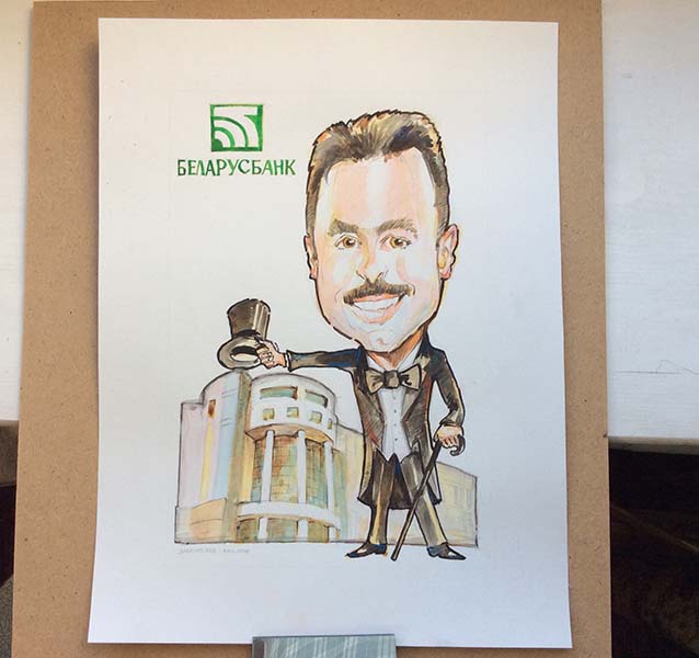Шарж руководителя беларусбанка Михаил Шабалин Мишель