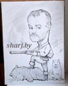 шарж охота медведь