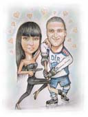 композиция  графическая с хоккеистом