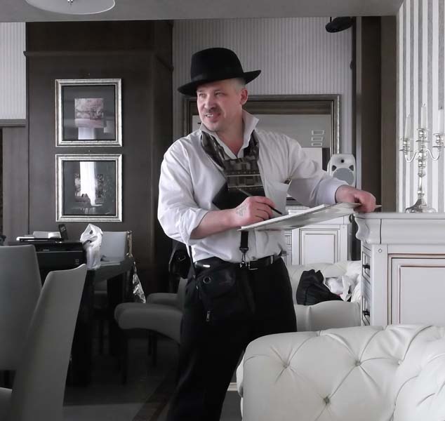 шаржист Мишель, Михаил Шабалин на корпоративе в 