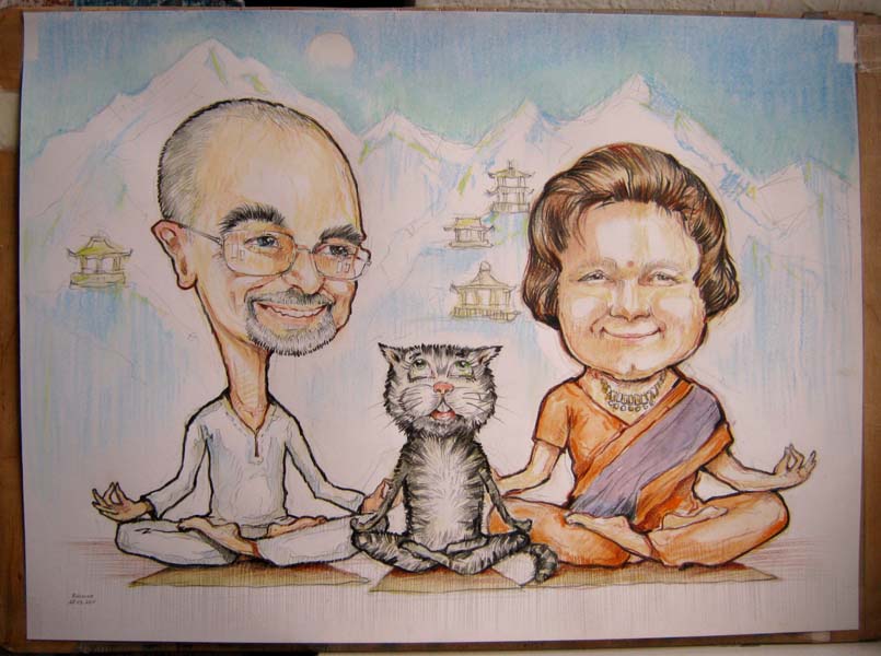 шаржист на свадьбу шарж по фото, Михаил Шабалин,Минск