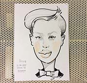 Изображение Жени черным маркером, шаржист Михаил Шабалин, шаржист Мишель