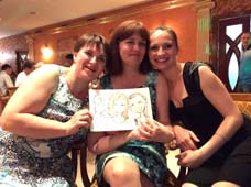 шарж трех подруг в Зеленоградске